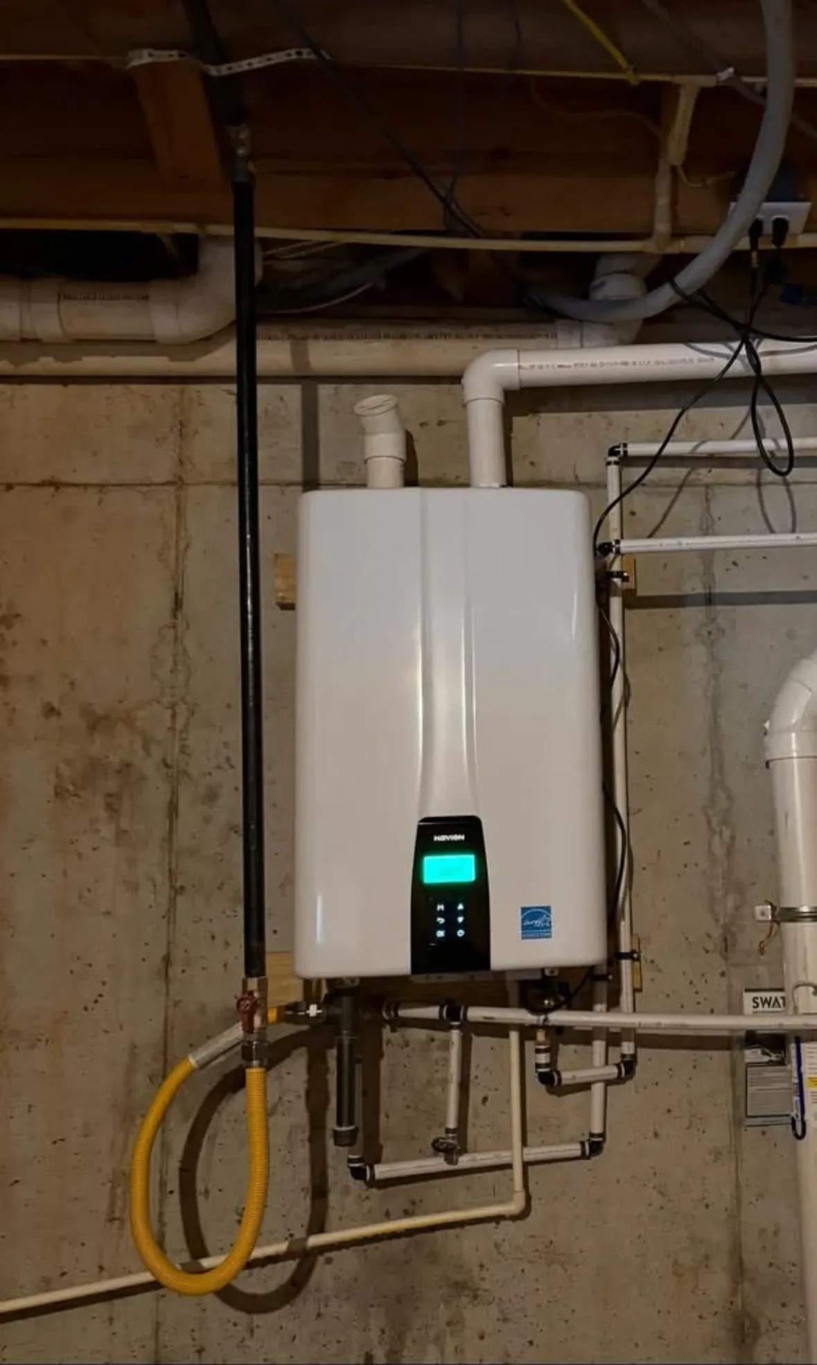 Navien tankless water heater installation by The Village Plumber, North Georgia